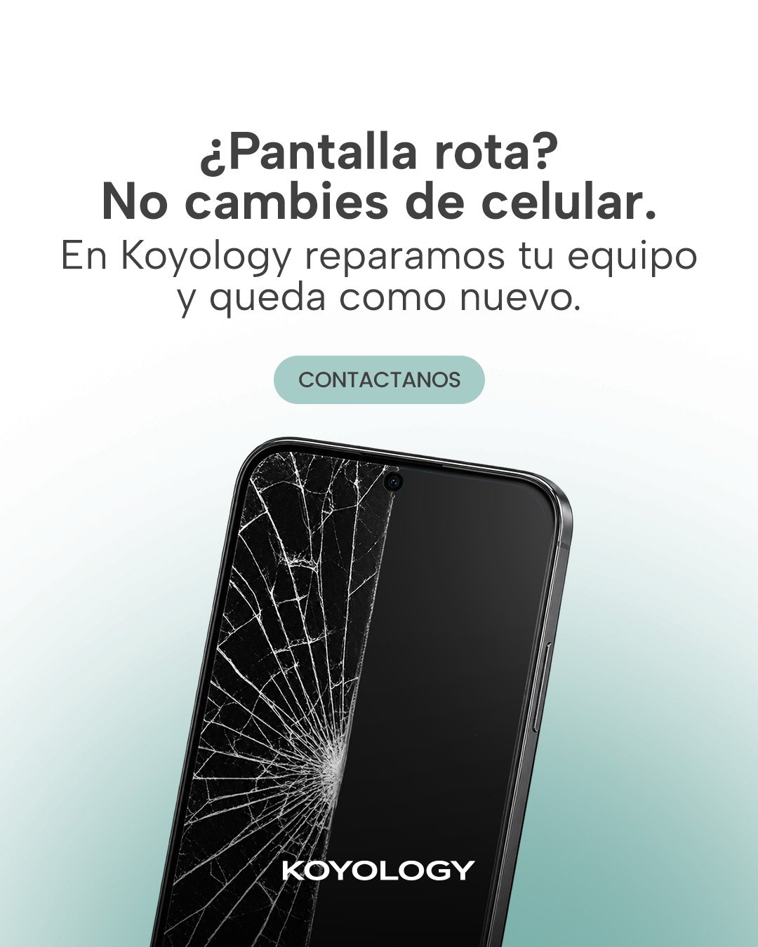 Celular con la pantalla dañada